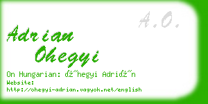 adrian ohegyi business card